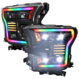 NTXGLOW RGB LED headlights (2015 - 2017 Ford F150)
