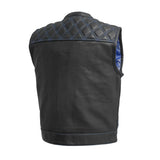 Upside Men's Club Style Leather Vest Orange and Green