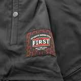Upside Men's Club Style Leather Vest Orange and Green