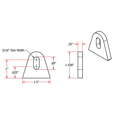 Weld On Steel Mounting Tabs Style 4 by TC Bros