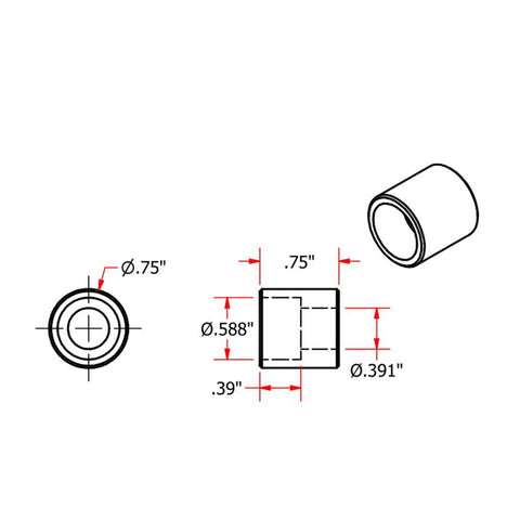 Counterbore Steel Bungs for 3/8 Socket Head Bolts by TC Bros