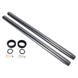 TC Bros. Hard Chrome Fork Tube Kit Stock Length 35mm for Ironhead Sportster (XL 75-83) & Super Glide (FX 76-83)