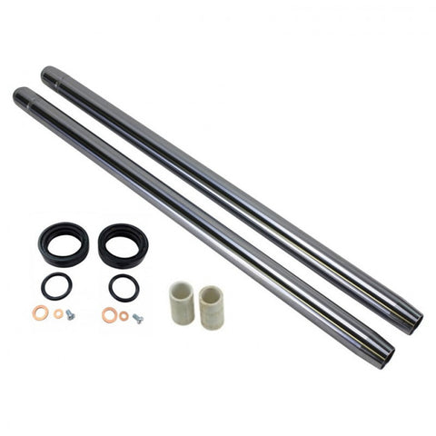 TC Bros. Hard Chrome Extended Fork Tube Kit +2" 35mm for Ironhead Sportster (XL 75-83) & Super Glide (FX 76-83)