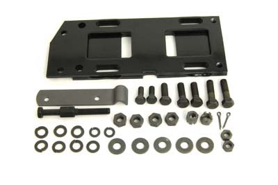 Transmission Mounting Plate Kit Black - V-Twin Mfg.