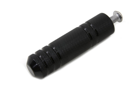 Black Knurled Five Grooved Shifter Peg - V-Twin Mfg.