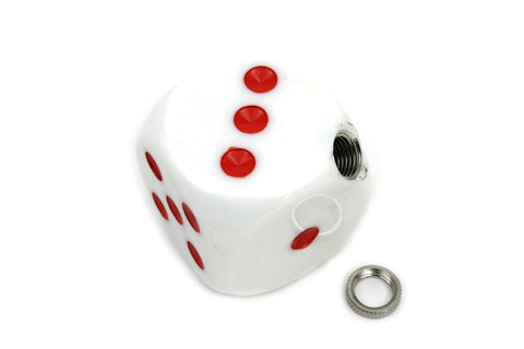 White Dice Style Shifter Knob - V-Twin Mfg.