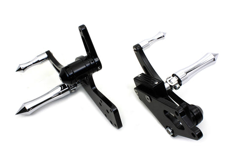 Black Billet Extended Forward Control Set - V-Twin Mfg.