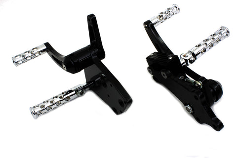 Black Billet Extended Forward Control Set - V-Twin Mfg.