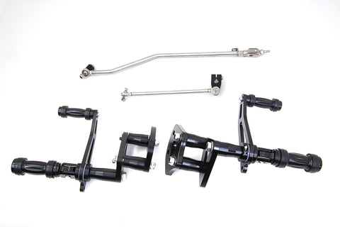 Billet Forward Control Kit Black - V-Twin Mfg.