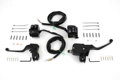 Handlebar Control Kit with Switches Black - V-Twin Mfg.