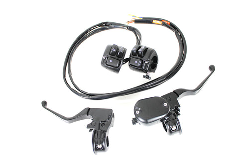 Handlebar Control Kit with Switches Black - V-Twin Mfg.