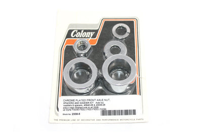 Front Axle Spacer Kit Smooth Style Chrome - V-Twin Mfg.