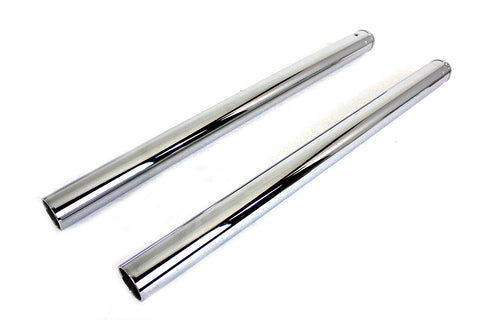 Chrome 41mm Fork Tube Set Stock Length - FXWG 1985-1986 - FXST 1984-1999 - FXDWG 1993-1999 - FLST 1986-1999 - FLT 1984-1996 - FLHT 1984-1996 - FXSTC 1984-1999 - FLSTN 1986-1999 - FLSTF 1986-1999 - V-Twin Mfg.