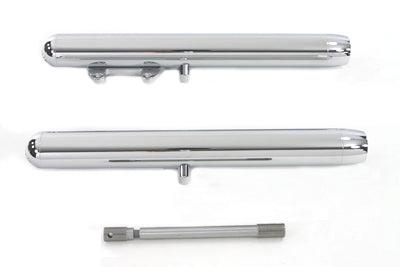 41mm Fork Slider Set Chrome 4  Over Stock - V-Twin Mfg.