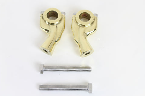 1  Smooth Pullback Riser Set Brass Sand - V-Twin Mfg.