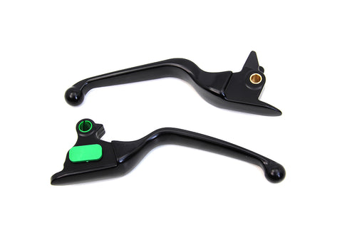 Matte Black Smooth Wide Hand Lever Set - V-Twin Mfg.