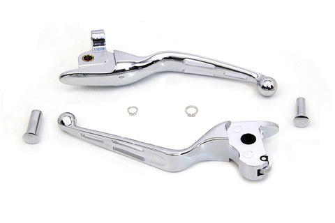 Chrome 3-Slot Wide Hand Lever Set - V-Twin Mfg.