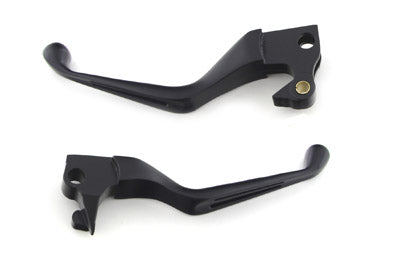 Black Slotted Hand Lever Set - V-Twin Mfg.