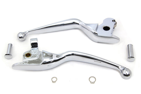 Chrome Wide Hand Lever Set - V-Twin Mfg.