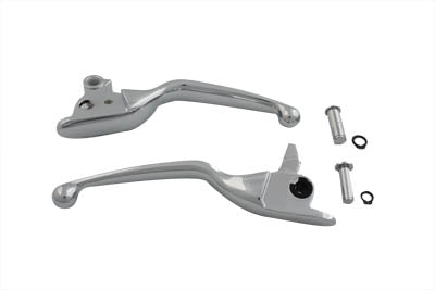 Chrome Smooth Contour Hand Lever Set - V-Twin Mfg.