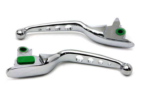 Chrome Drilled Hand Lever Set - V-Twin Mfg.