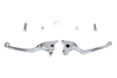 Chrome Vortex Hand Lever Set - V-Twin Mfg.