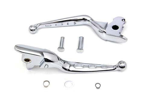 Chrome Drilled Hand Lever Set - V-Twin Mfg.