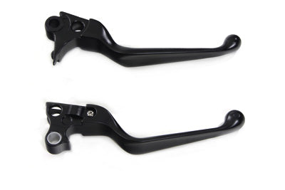 Black V-Cut Hand Lever Set - V-Twin Mfg.