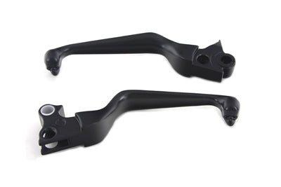 Black Contour Hand Lever Set with Skull Ends - V-Twin Mfg.