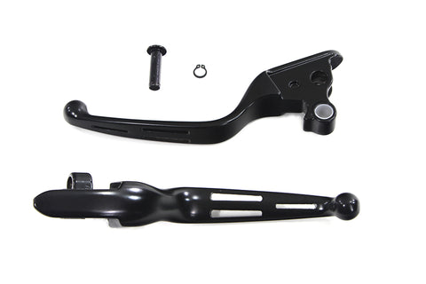 Black Slotted Hand Lever Set - V-Twin Mfg.