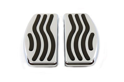 Driver Footboard Set with Wave Design - V-Twin Mfg.