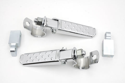 Clamp On Footpeg Kit Chrome - V-Twin Mfg.