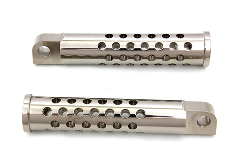 Billet Shooter Style Footpeg Set Nickel Plated - V-Twin Mfg.