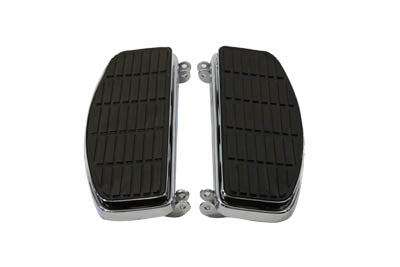 Driver Chrome 'D' Shape Footboard Set - V-Twin Mfg.