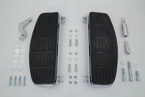 Driver Chrome 'D' Shape Footboard Set Chrome - V-Twin Mfg.