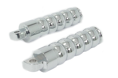 Chrome Hourglass Style Footpeg Set - V-Twin Mfg.