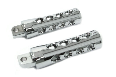 Chrome Concave Style Footpeg Set - V-Twin Mfg.