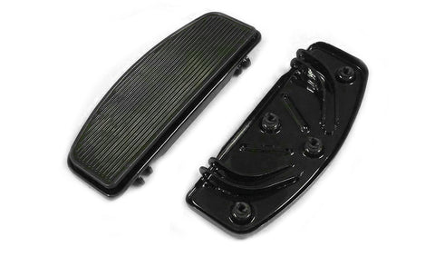 Driver Footboard Set Black 'D' Shape - V-Twin Mfg.