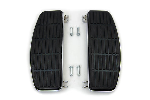 Driver Chrome 'D' Shape Footboard Set - V-Twin Mfg.