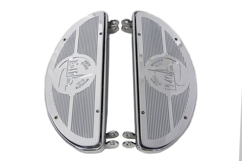 Chrome Driver Half Moon Footboard Kit - V-Twin Mfg.