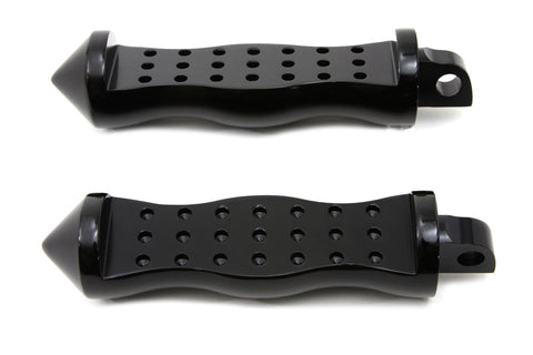 Black Form Factor Footpeg Set Druid Style - V-Twin Mfg.