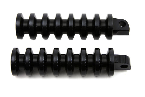 Black Grooved Footpeg Set - V-Twin Mfg.