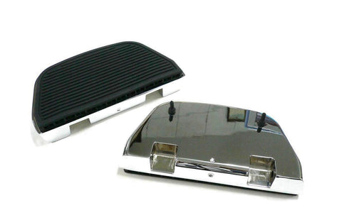 Chrome Ribbed Rear Passenger Footboard Kit - V-Twin Mfg.