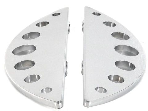 Driver Chrome Half Moon Footboard Set - V-Twin Mfg.