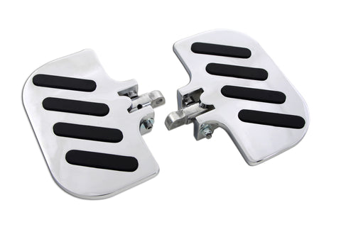 Chrome Slot Inverted Passenger Footboard Set - V-Twin Mfg.