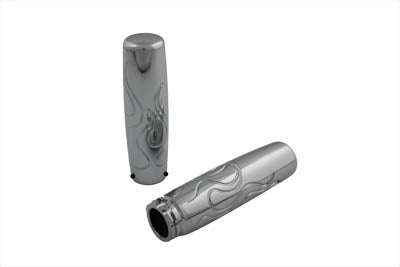 Billet Flame Style Grip Set - V-Twin Mfg.
