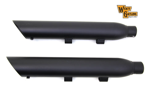 Wyatt Gatling Black Slash Muffler Set - V-Twin Mfg.