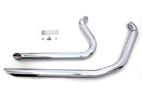 Wyatt Gatling Exhaust Drag Pipe Set Side Slash Shorty - V-Twin Mfg.