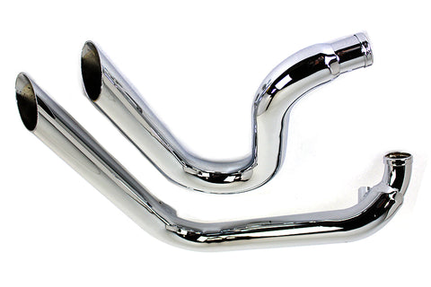 FXST Zoomies Exhaust Drag Pipe Set Chrome - V-Twin Mfg.