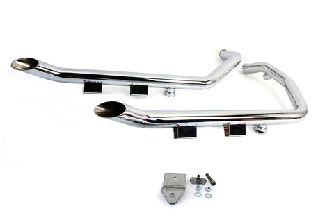 Wyatt Gatling Exhaust Drag Pipe Set Goose Style Ends - V-Twin Mfg.